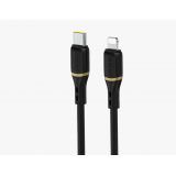 Laidas USB C - iPhone 12 / 13 / 14 8pin (Lightning) 1m 30W silikoninis juodas Dudao L25X